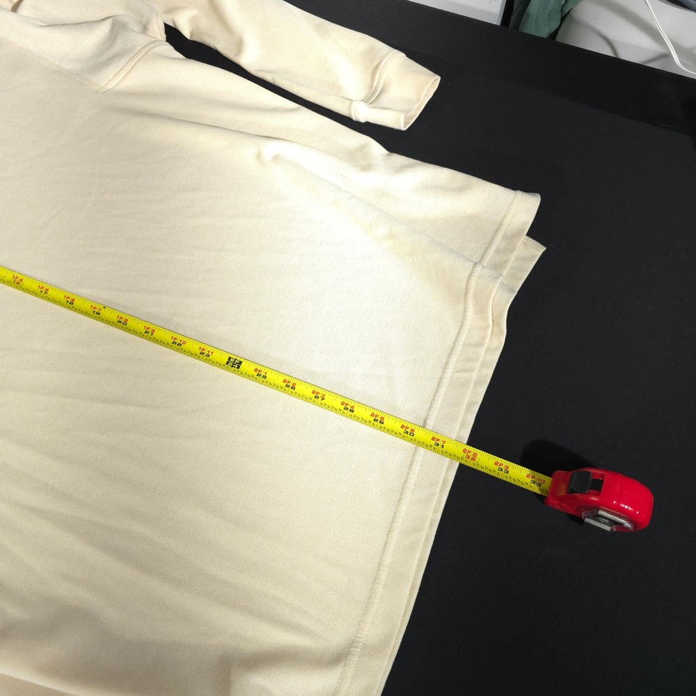 FootJoy Carolina Club Golf Mock Neck Shirt Mens Large Cream Long Sleeve Stretch - Picture 3 of 12